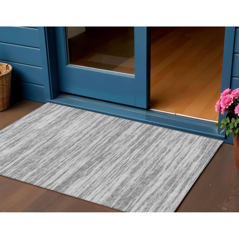 HomeRoots Abstract Modern Rectangle Outdoor Rug - 3' x 5'