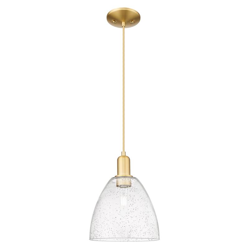 Innovations Lighting Endless Possibilities Arcadia - Bristol - 1 Light 9" Cord Hung Mini Pendant - Satin Gold/Seedy