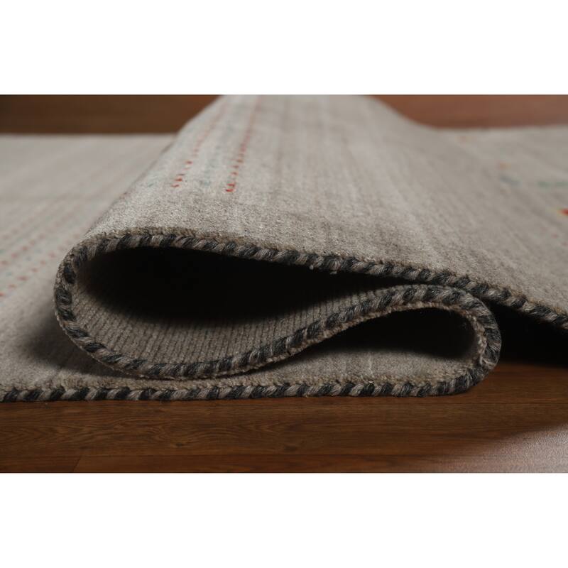 Tribal Gabbeh Indian Rug Handmade Contemporary Wool Carpet - 5'1" x 7'8"