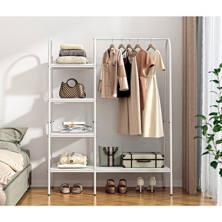 SOGES Industrial Small Clothes rack with shelves - 4-Tier - Bed Bath ...
