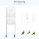 preview thumbnail 6 of 7, PawHut 60" Metal Indoor Bird Cage Starter Kit With Detachable Rolling Stand, Storage Basket, And Accessories