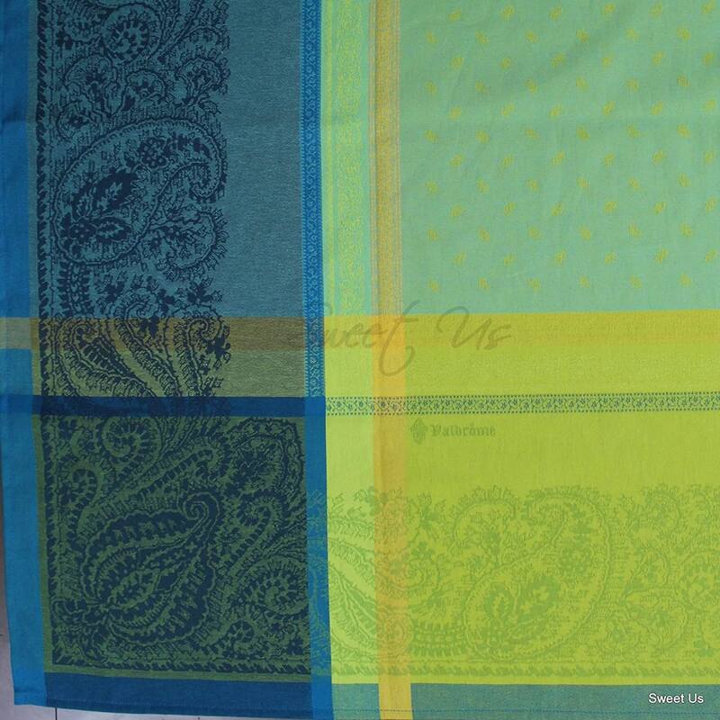 Wipeable Spill Resistant French Cotton Tablecloth