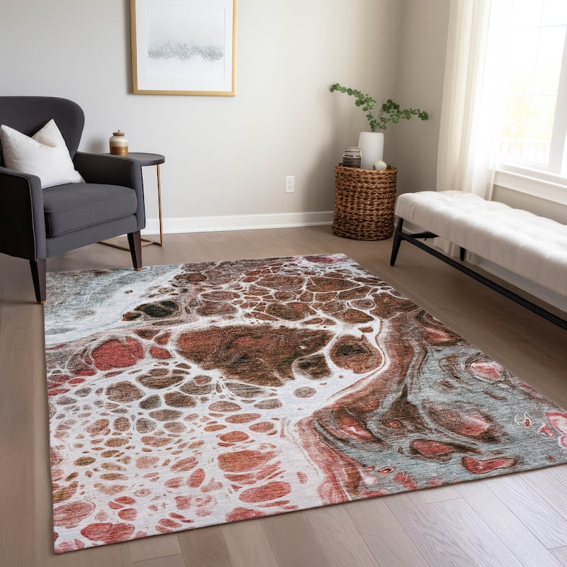 Machine Washable Indoor/ Outdoor Chantille Contemporary Rug