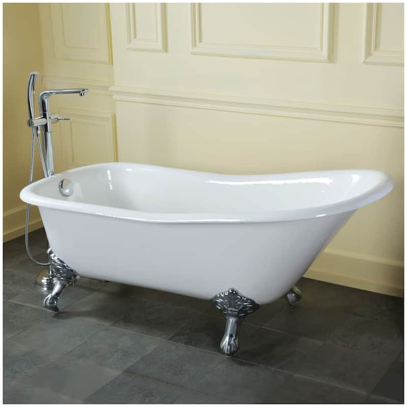 Kingston Brass Aqua Eden 67" Cast Iron Clawfoot Tub