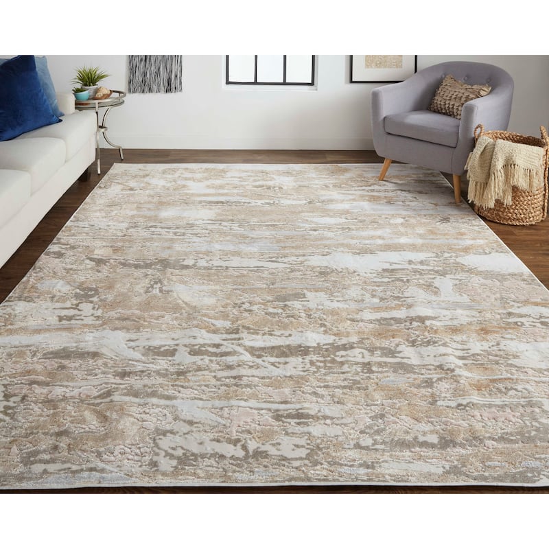 Grand Bazaar Corben Machine Made Abstract Transitional Area Rug