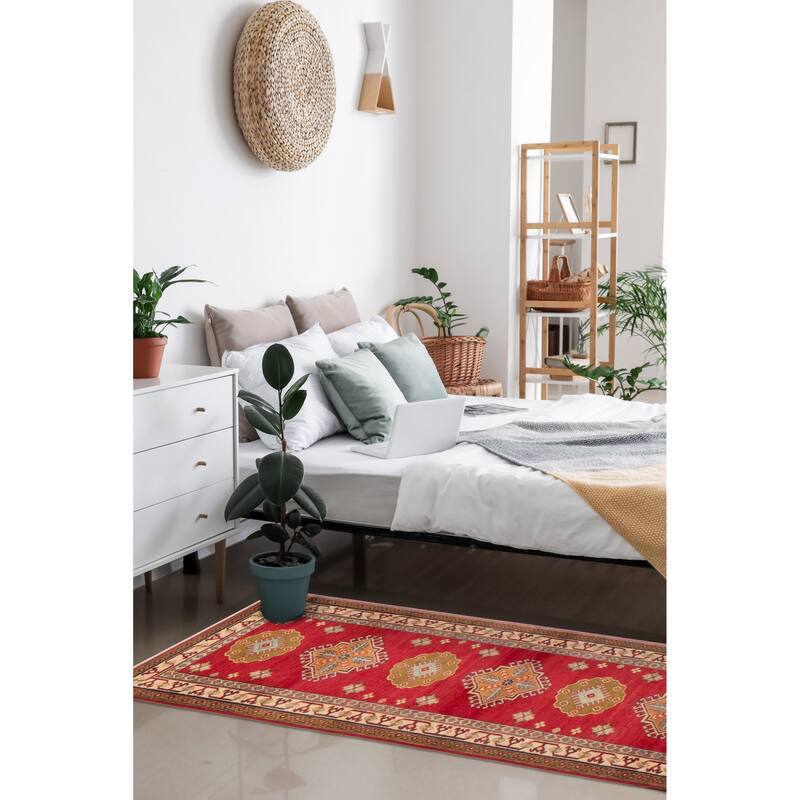 ECARPETGALLERY Hand-knotted Finest Ghazni Red Wool Rug - 2'10 x 9'6