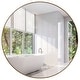 preview thumbnail 30 of 31, Mirror Trend Round Flat Metal-framed Wall Mirror Champagne Gold(30")