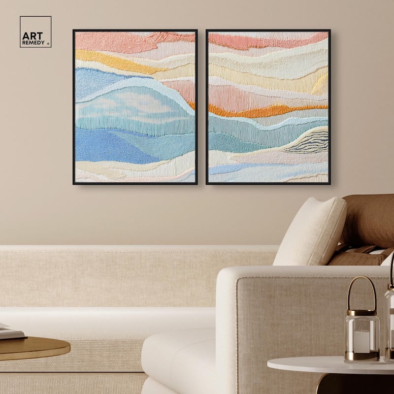 Morning Calm I Canvas Set of 2 by Art Remedy