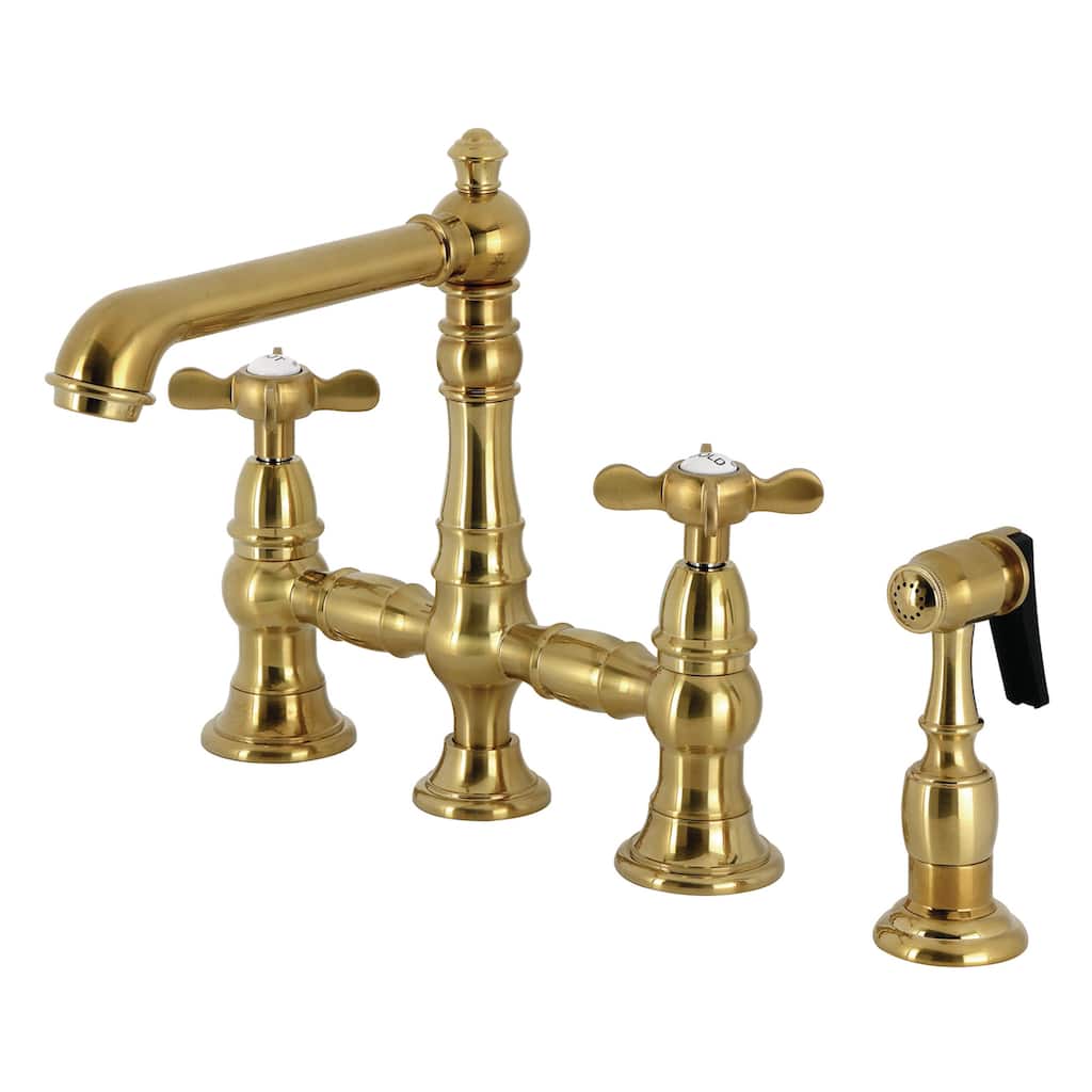 Kingston Brass KS727.BEXBS Essex 1.8 GPM Widespread Bridge Kitchen