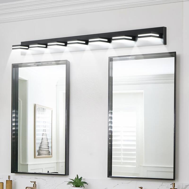Modern LED Vanity Light, 7-Lights Wall Sconce for Bathroom and Mirror, Sleek Minimalist Design, Energy-Efficient