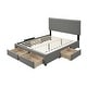 preview thumbnail 7 of 20, Lucas Contemporary Upholstered Queen Storage Bed