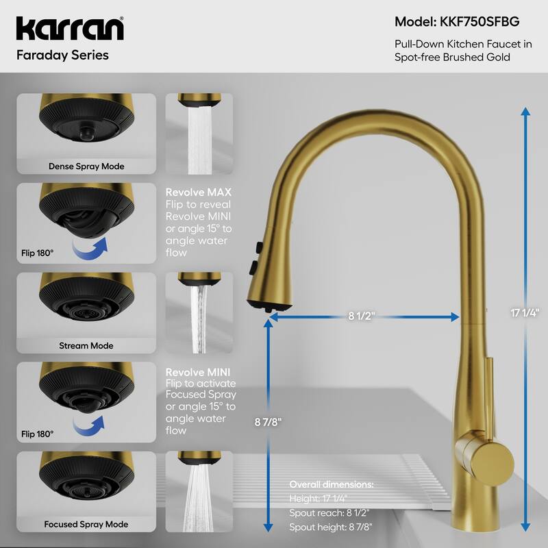 Karran Faraday Pull-Down Sprayer Kitchen Faucet