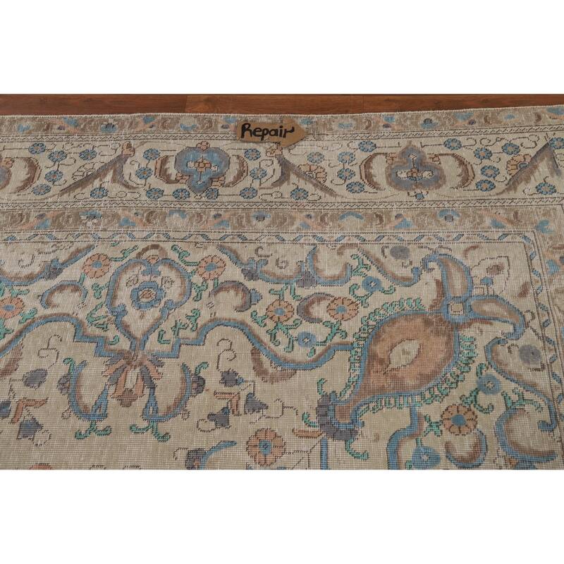 Tabriz Persian Vintage Area Rug Hand-Knotted Traditional Wool Carpet - 8'2" x 11'8"