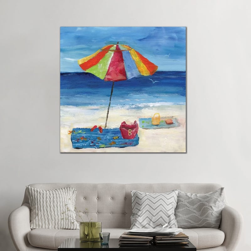 iCanvas "Bright Beach Umbrella I" by Nan Canvas Print