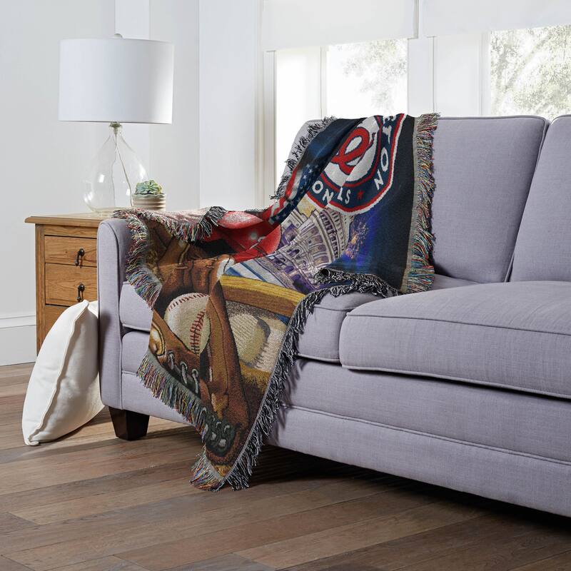 MLB Woven Tapestry Throw Blanket