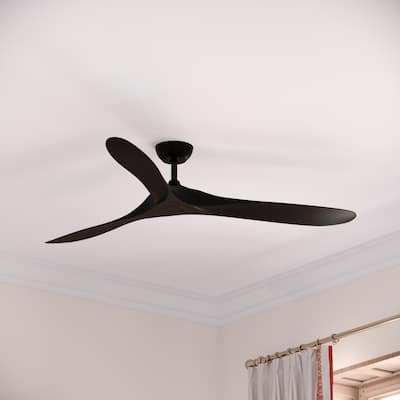 Black Indoor Ceiling Fan with Remote, Forward & reverse function