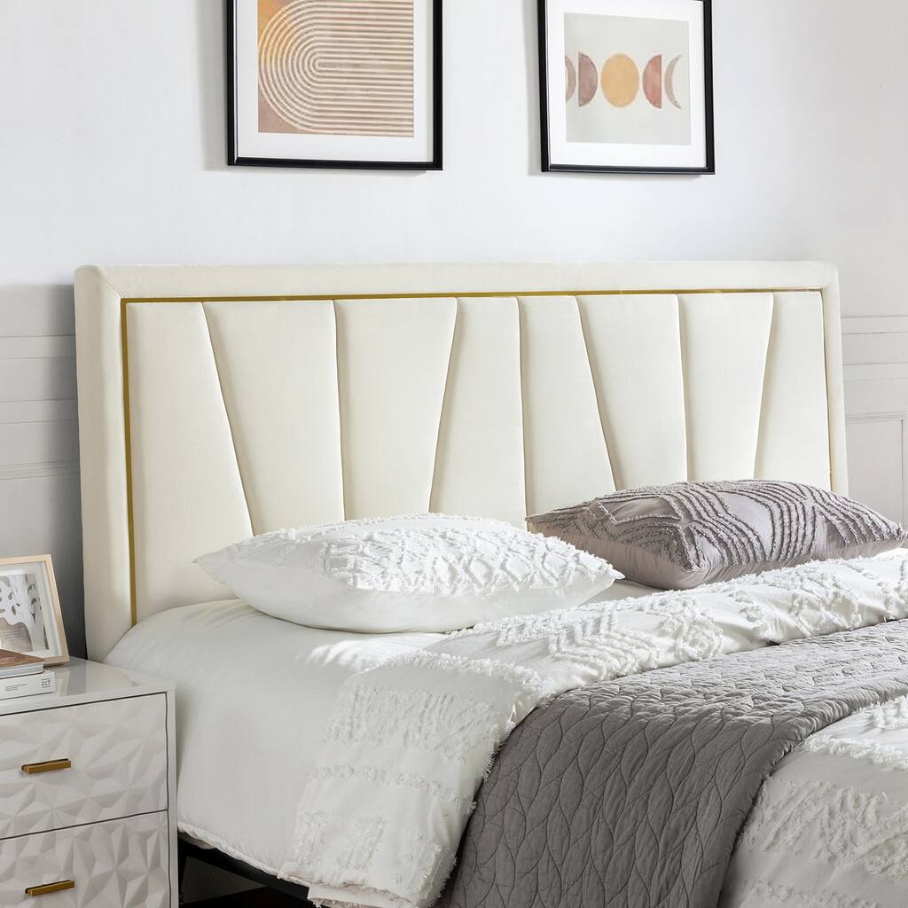 Eberhard Upholstered Tufted Contemporary Adjustable Wall-Mounted Headboard By HULALA HOME