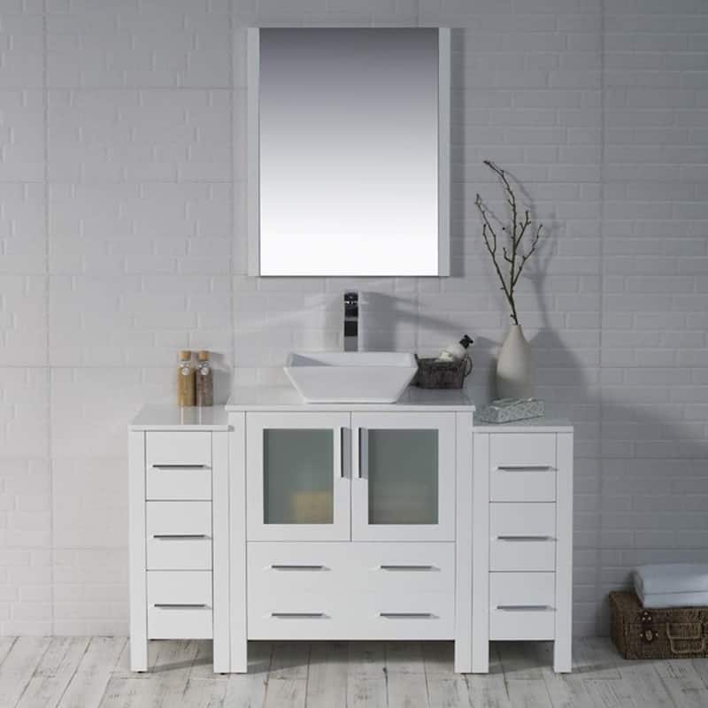Blossom Sydney 54" Bathroom Vanity with Double Side Cabinets & Mirror