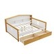 preview thumbnail 6 of 7, Full Size Wood House Shape Bed with Two Drawers and Bookcase Headboard for Girls Boys Teens