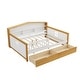 preview thumbnail 25 of 30, Wooden Daybed with Storage Shlef, Montessori Platform Bed Frame with Headboard and Guardrails