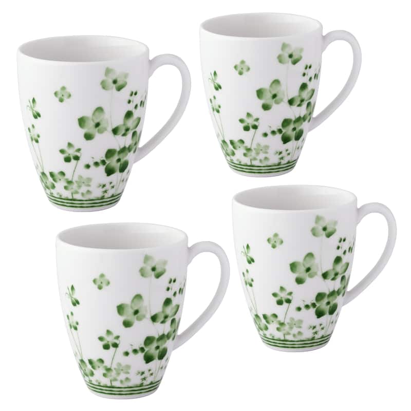 Noritake Bloomington Road Set of 4 Mugs, 16 oz. - Green - 4 Piece