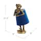 Chester Gold Monkey Table Lamp w/Blue Velvet Shade - 9 x 9 x 21.5