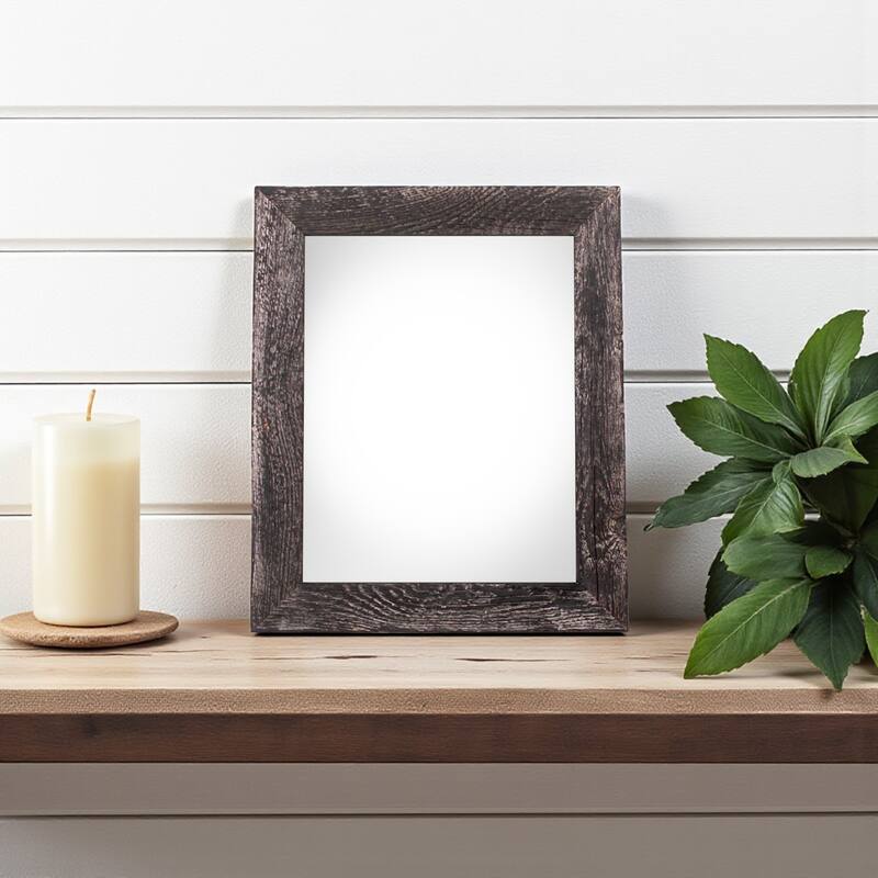 HomeRoots 8" x 10" Black Solid Wood Tabletop Picture Frame