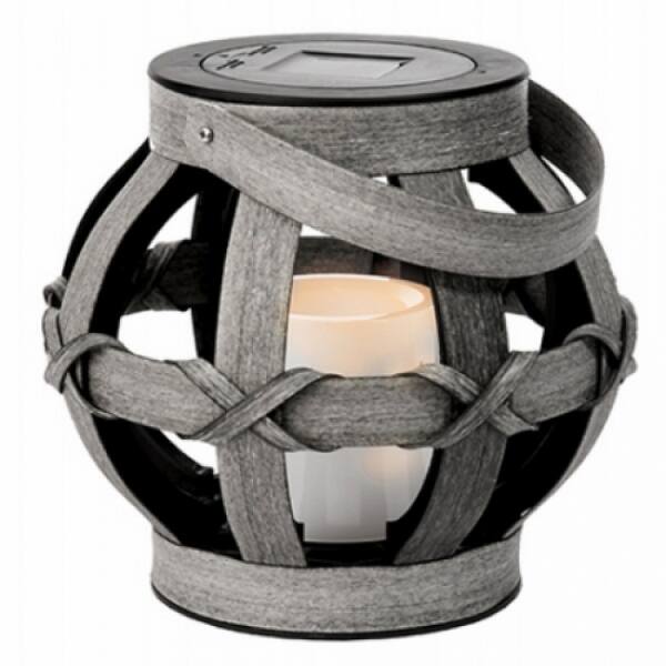 Shop Paradise Gl40015 Round Solar Basket Lantern W Flicker Led