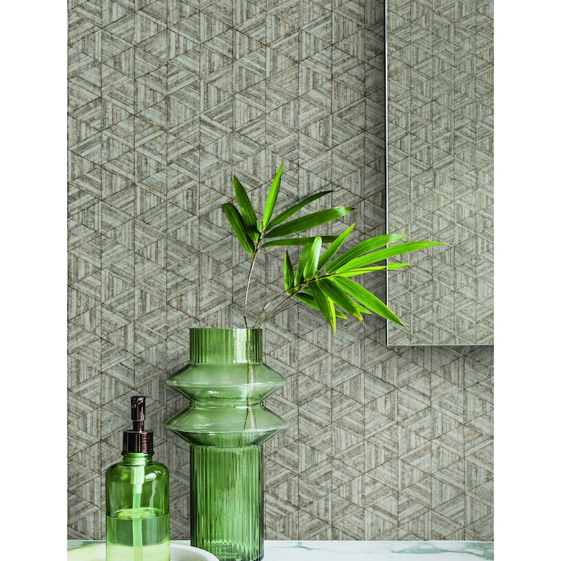 Tacoma Rune 27 In W X 27 Ft L Wallpaper - Tortoiseshell