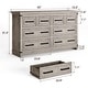 preview thumbnail 2 of 16, 8 Drawers Dresser Chests for Bedroom, 55" Wide Wood Rustic Chest of Drawers