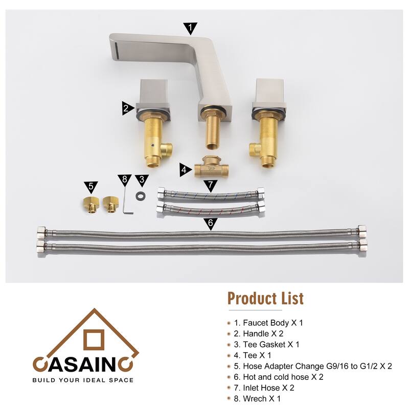 8 in. Widespread Double Handle Bathroom Faucet