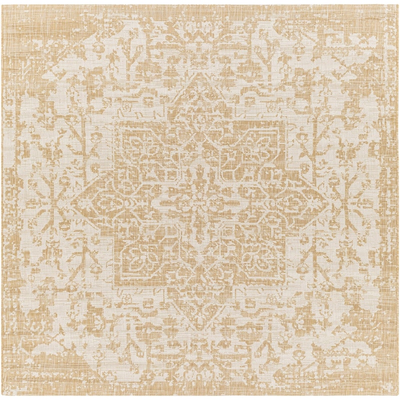 Livabliss Eagean Updated Traditional Medallion Indoor / OutdoorArea Rug