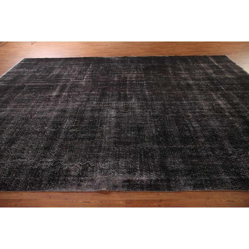 Distressed Anatolian Turkish Antique Hand-Knotted Wool Carpet - 9'5"x 13'2"