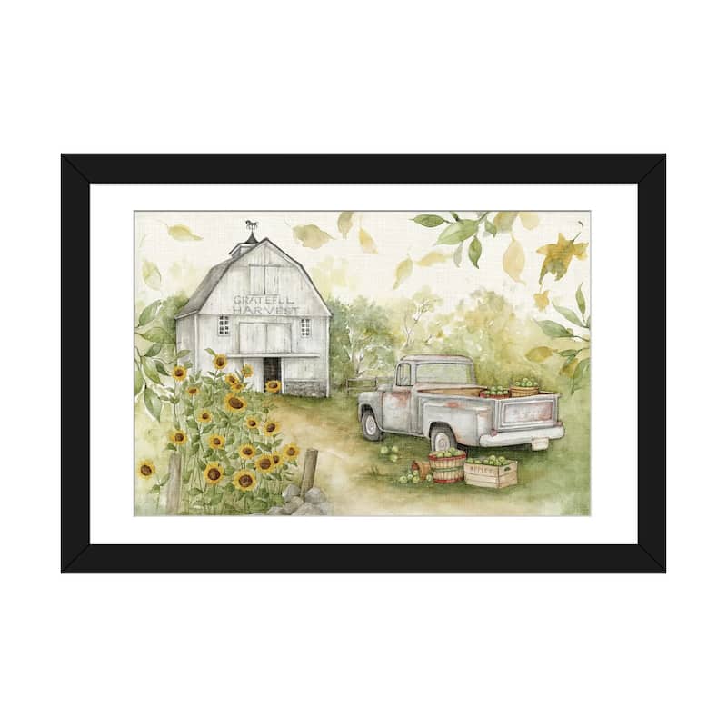 iCanvas "Gray Barn-Horiztontal" by Susan Winget - Black - 24x32x1
