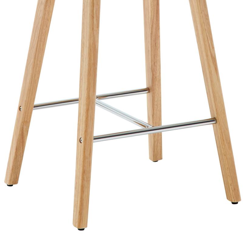 26-Inch Faux Leather Wood Counter Stools Set of 1/2/3 - 26"H x 18.1"L x 16.5"D