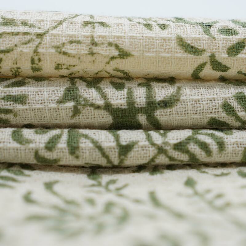 Fabdivine Hand Block Floral Print Waffle Weave Kitchen, Dining Room Use, Gift Hand Towel