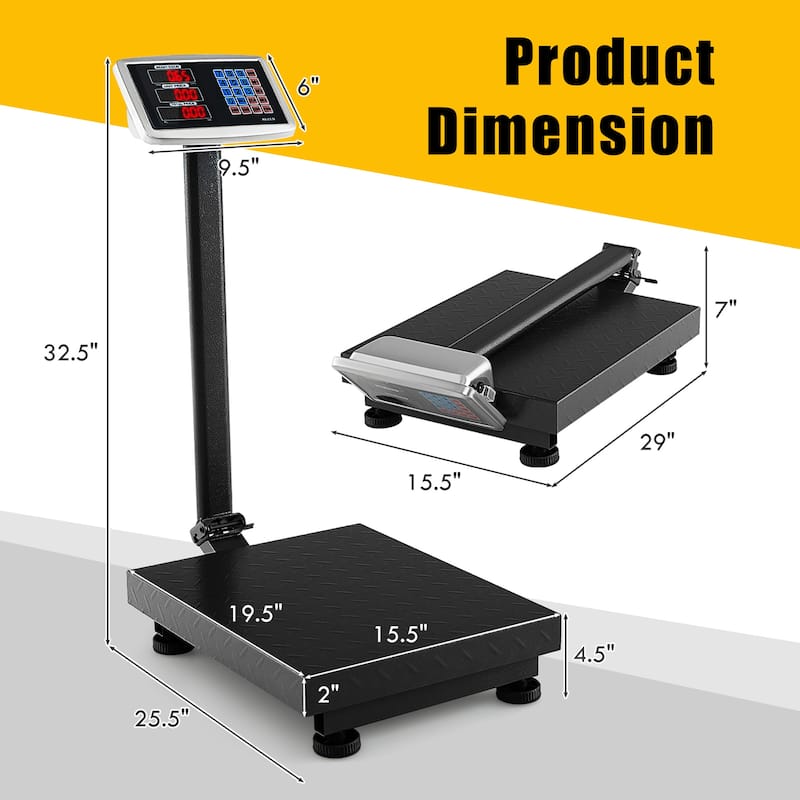 Gymax Digital Shipping Postal Scale 660 LBS Load 0.1 LBS Accuracy