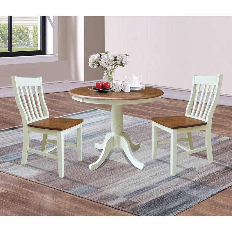 International Concepts 36" Round Extension Dining Table with Cafe Chairs