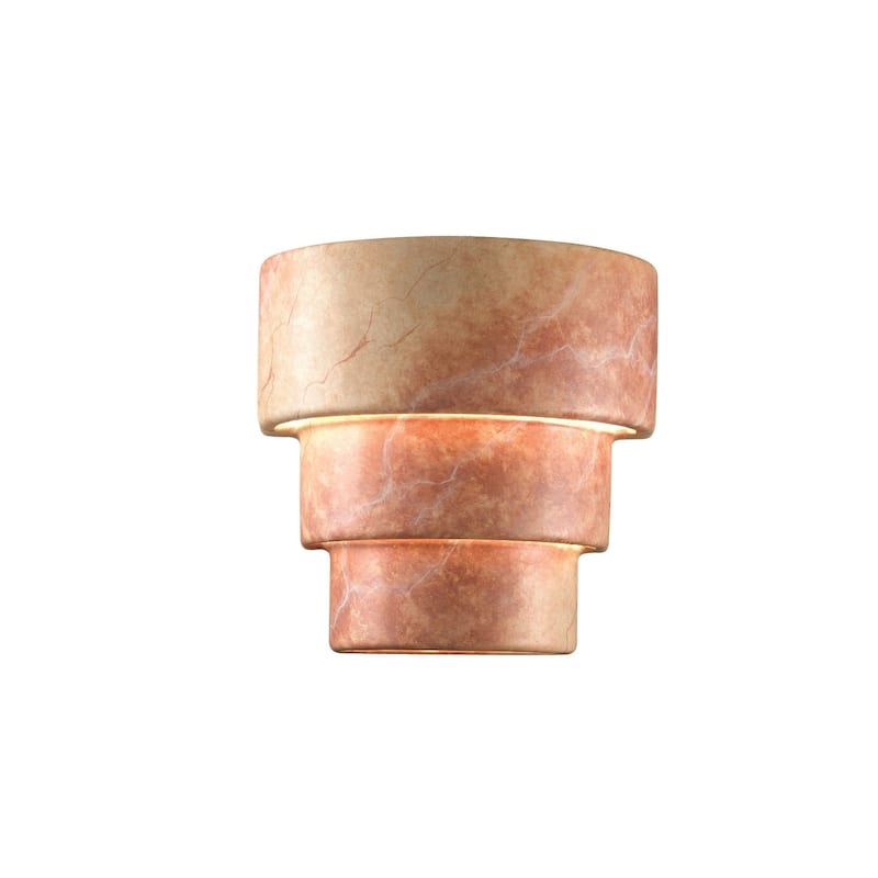 Justice Design Ambiance Agate Marble Outdoor Small Terrance Wall Sconce