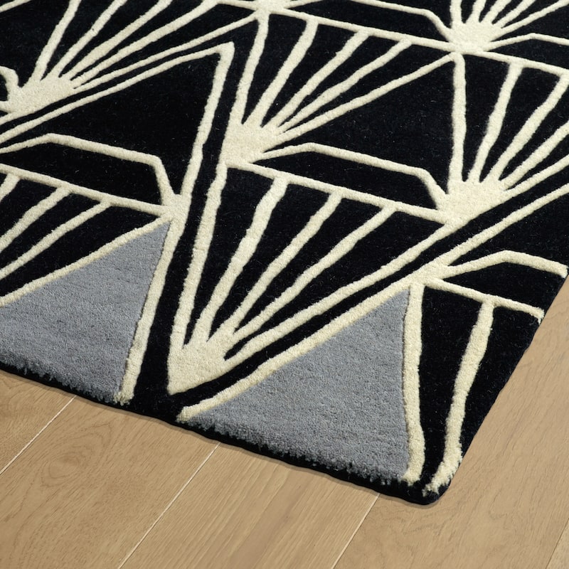 Origami Hand Tufted Wool Area Rug