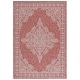 preview thumbnail 3 of 7, SAFAVIEH Courtyard Babet Transitional Rug 5'1" x 7'6" - Red/Beige - Rectangle