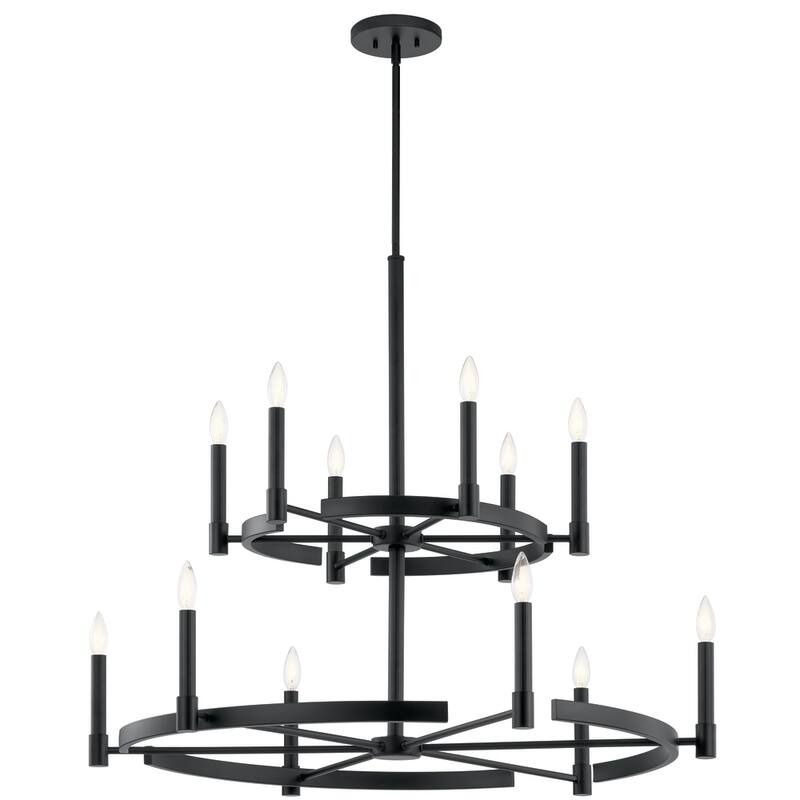 Kichler Tolani 12 Light Chandelier in Black