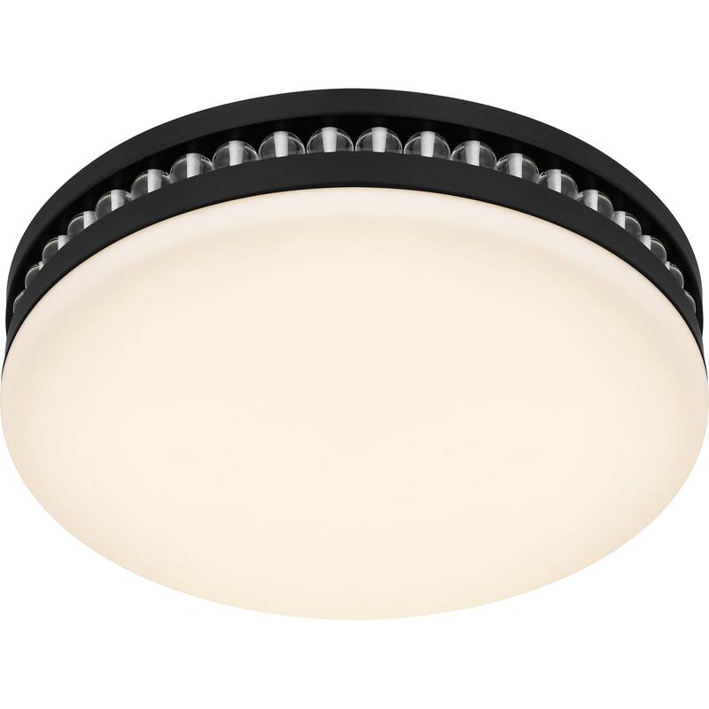 Carey Integrated LED Matte Black Flush Mount with CCT Switch