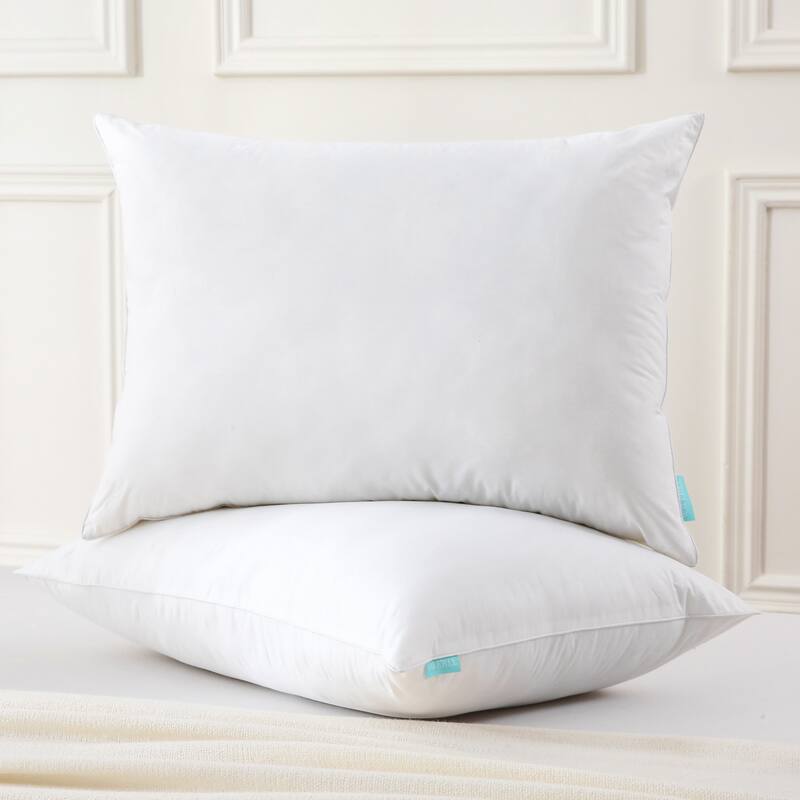 Waverly White Goose Feather and Down Blend Pillow, Set of 2