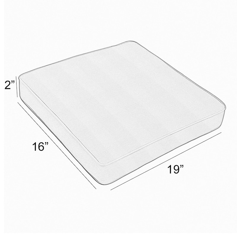 Sorra Home Blue and White Stripe Indoor/Outdoor Corded Chair Cushions (Set of 4) - 16 x 19 x 2