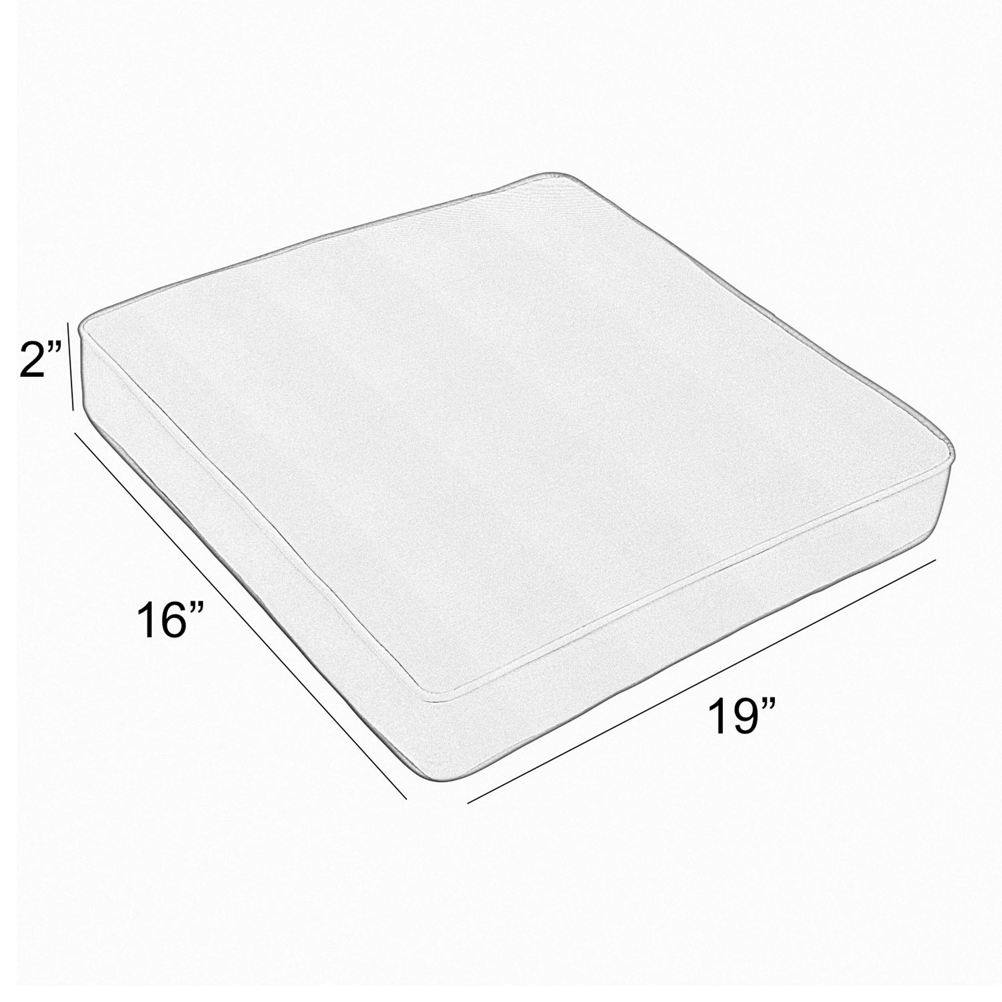 Sorra Home Preview Capri Outdoor/Indoor Corded Bench Cushion 12in x 18in x 3in - Picture 6 of 15