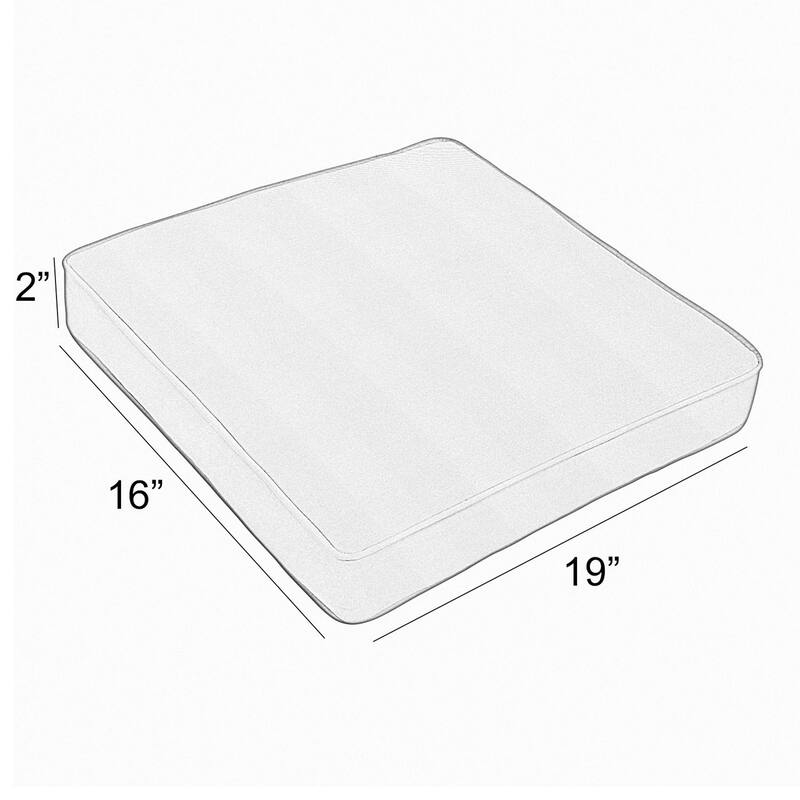 Sorra Home Preview Capri Outdoor/Indoor Corded Bench Cushion 12in x 18in x 3in