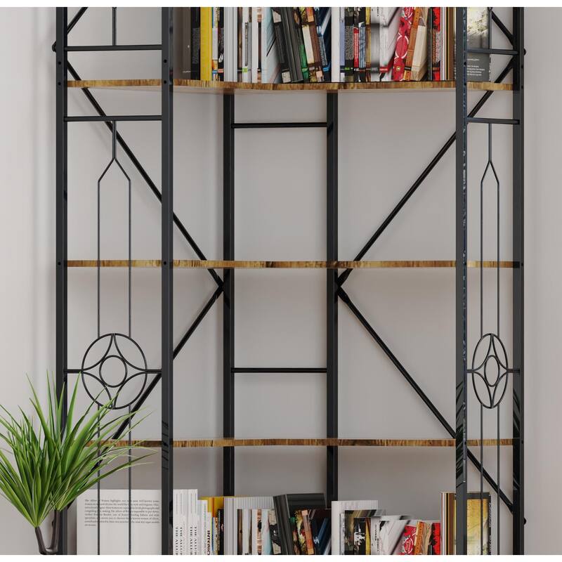 86 "H Modern 7 Shelf Bookcase, High Bookshelves Corner Storage - 7-Shelf