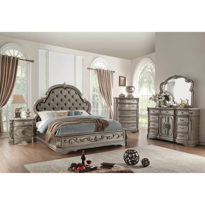 Keplinger Antique Silver 9-Drawer Dresser