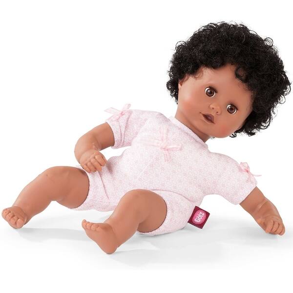 slide 2 of 5, Gotz: Baby Doll with Brown Sleeping Eyes and Black Curly Hair to Wash & Style
